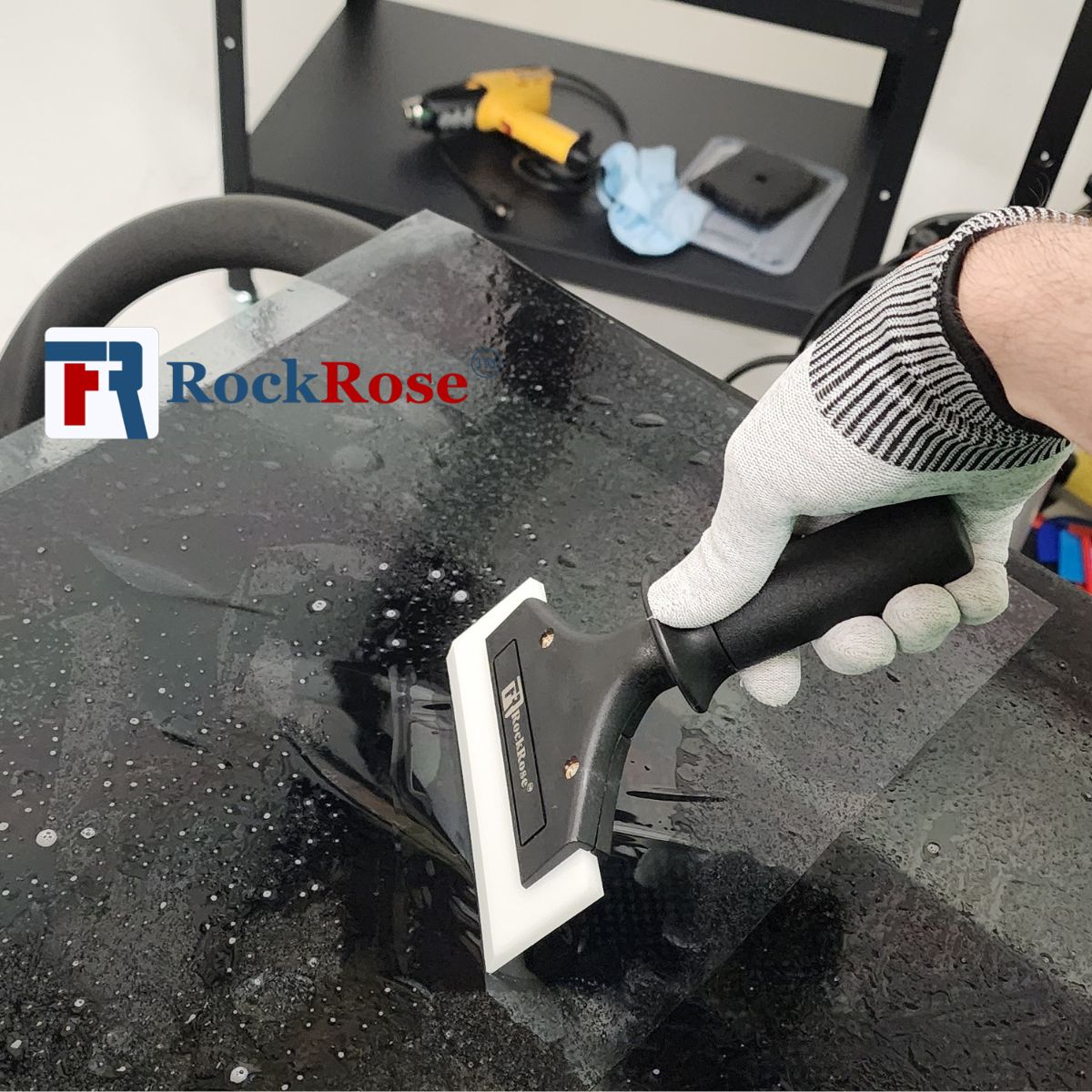 6.7″ Reinforced Plastic Squeegee Handle – Durable Vinyl & Tint Tool Grip