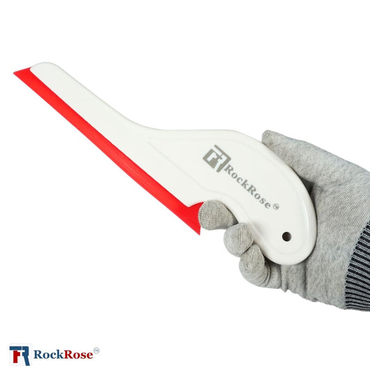 Red Silicone Windshield Scraper Tool – Long-Reach Sideswipe Scraper