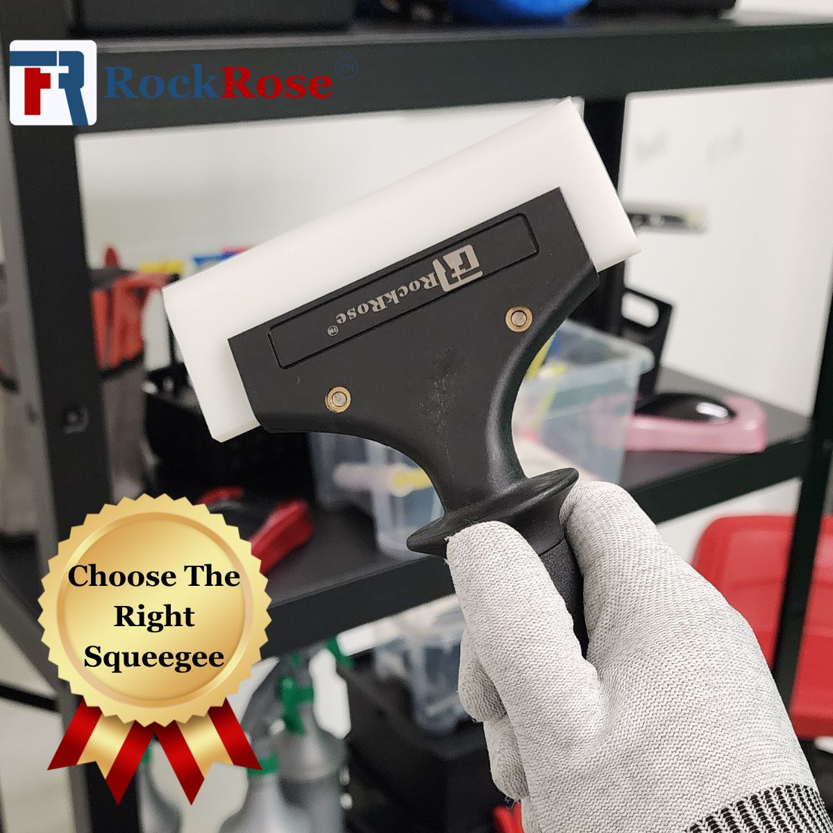 6.7″ Reinforced Plastic Squeegee Handle – Durable Vinyl & Tint Tool Grip