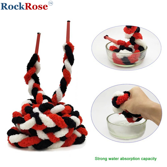 RockRose Braided Soak Rope Shield – Microfiber Water Absorbent Tool for Windshield Tint & Film Install