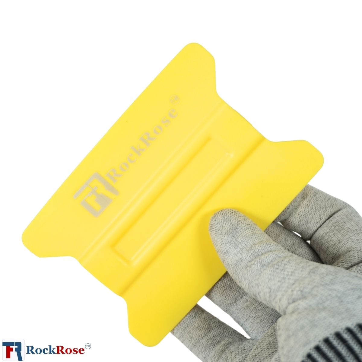 RockRose Soft Felt-Edge Yellow Wing Squeegee for Film & Wrap