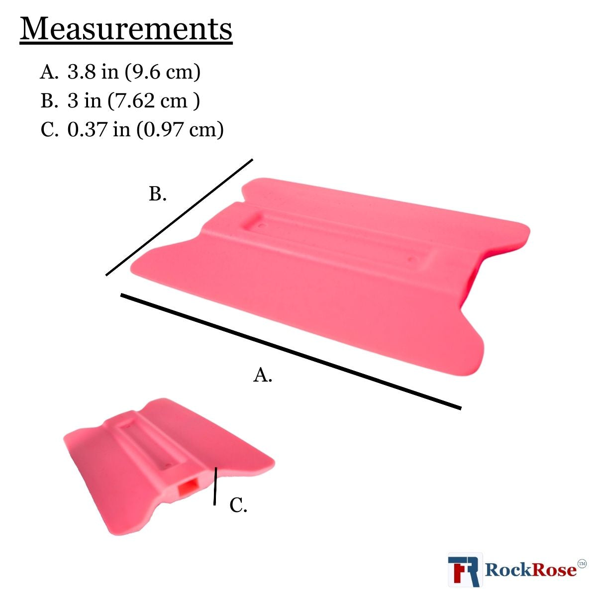 RockRose Pink Wing Soft Squeegee – Vinyl Wrap Applicator Tool