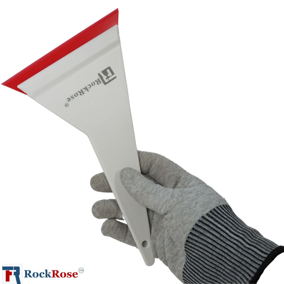 RockRose Red Bevel Blade Squeegee 9.4" × 5" – Contour Edge Tool for Film & Tint