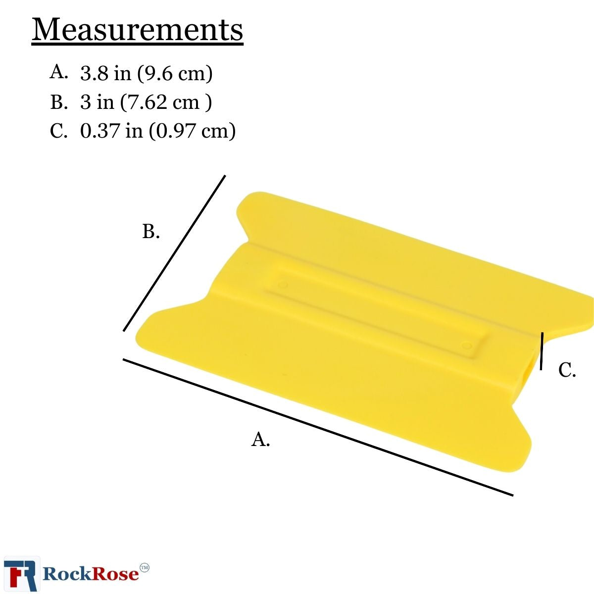 RockRose Soft Felt-Edge Yellow Wing Squeegee for Film & Wrap