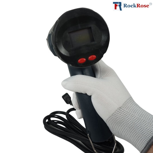 LCD Digital Heat Gun 1800W – Adjustable 100-650°C Hot Air Tool with Safety Time Delay
