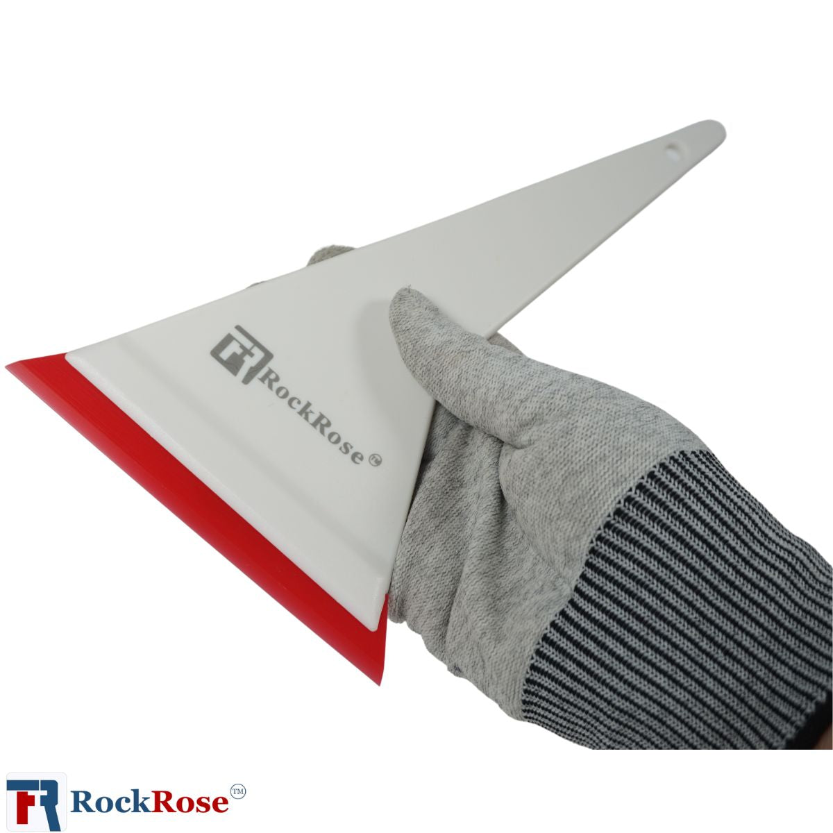 RockRose Red Bevel Blade Squeegee 9.4" × 5" – Contour Edge Tool for Film & Tint