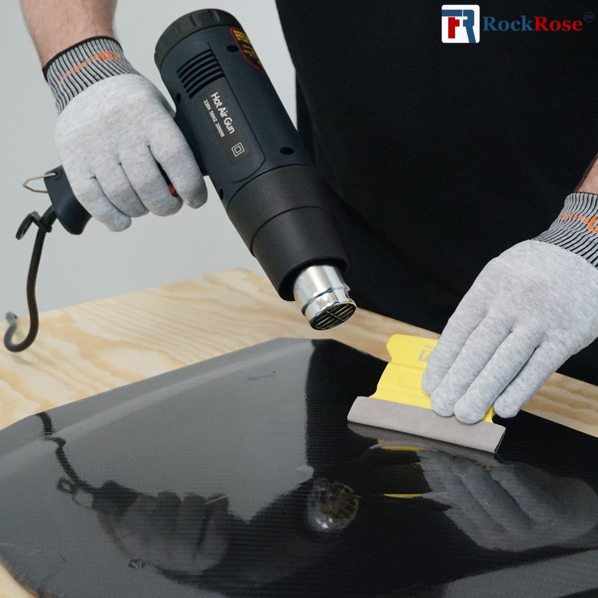 LCD Digital Heat Gun 1800W – Adjustable 100-650°C Hot Air Tool with Safety Time Delay