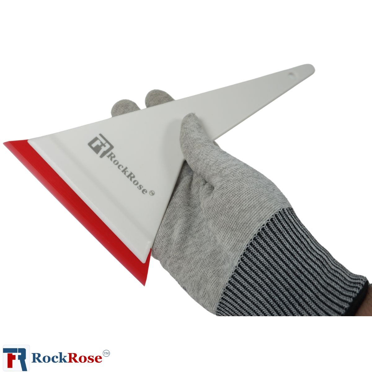 RockRose Red Bevel Blade Squeegee 9.4" × 5" – Contour Edge Tool for Film & Tint