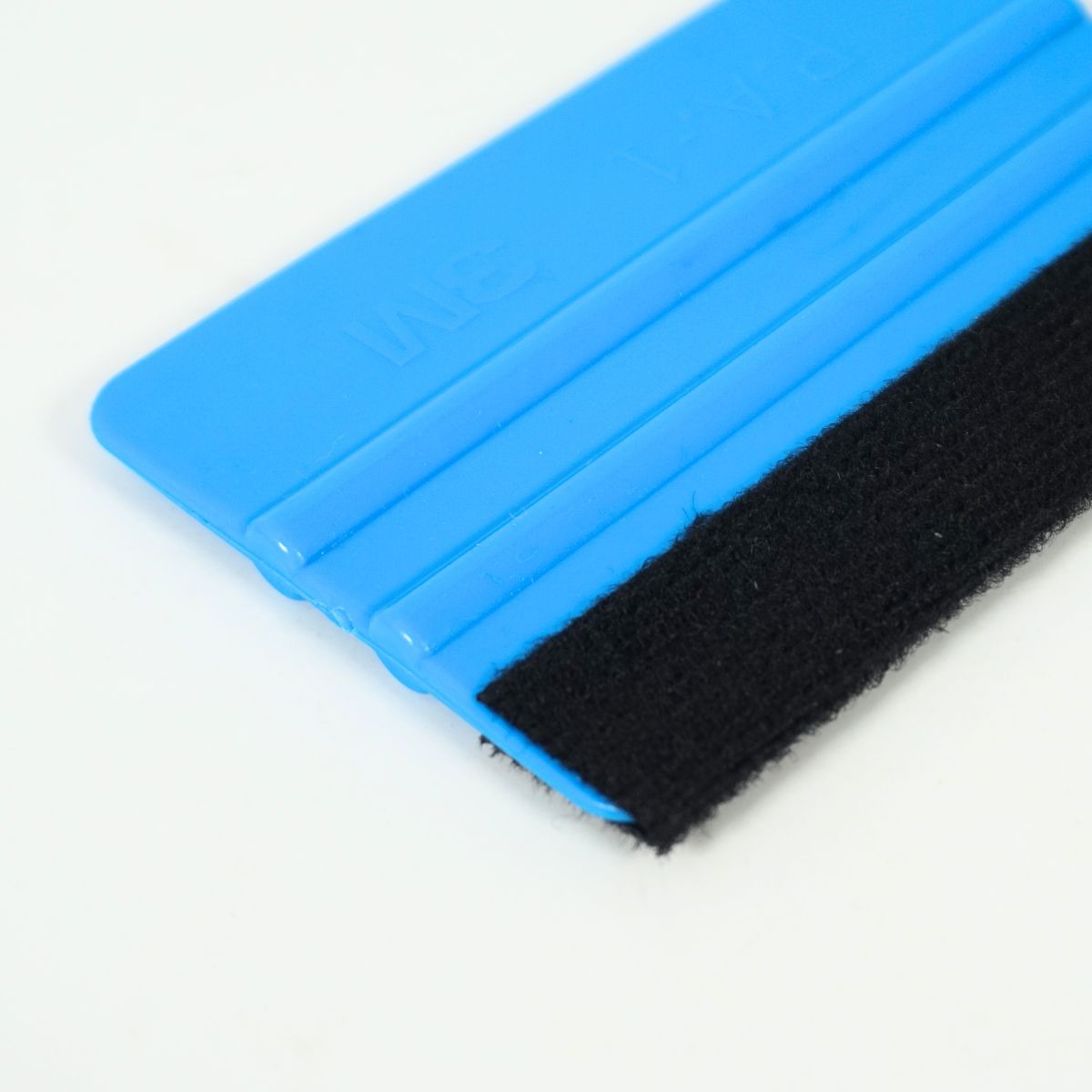 Blue Felt Vinyl Wrap Application Card – Precision Felt Squeegee Tool