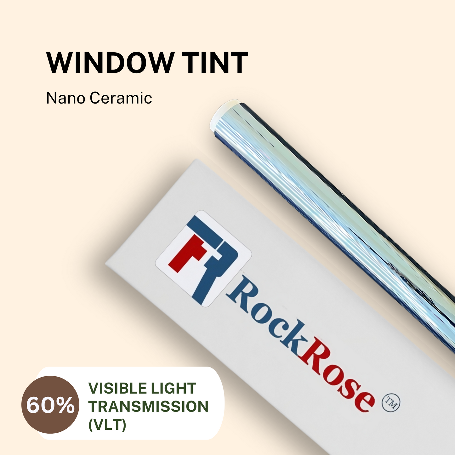 RockRose Nano Ceramic Pre-Cut All-Window Tint Film Kit – UV & Heat Blocking, Full DIY Set