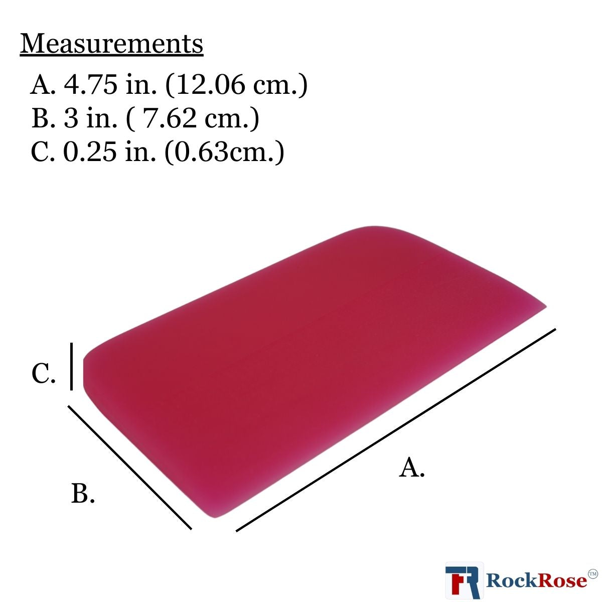 RockRose Soft TPU PPF & Vinyl Wrap Squeegee 4.75" × 3" – Pink