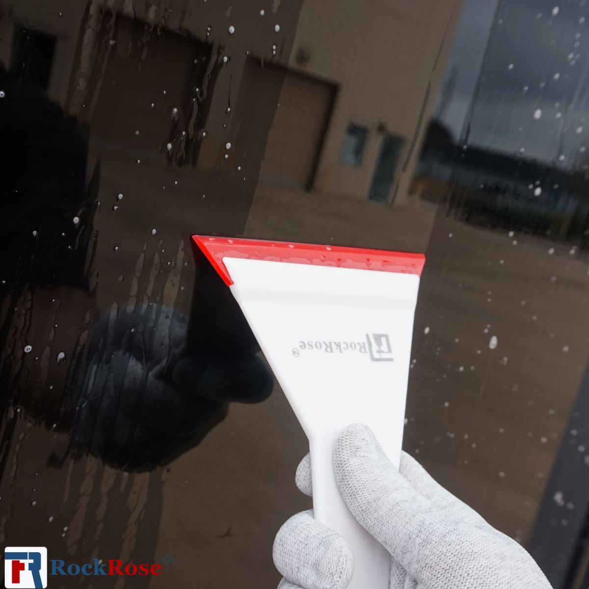 RockRose Red Bevel Blade Squeegee 9.4" × 5" – Contour Edge Tool for Film & Tint