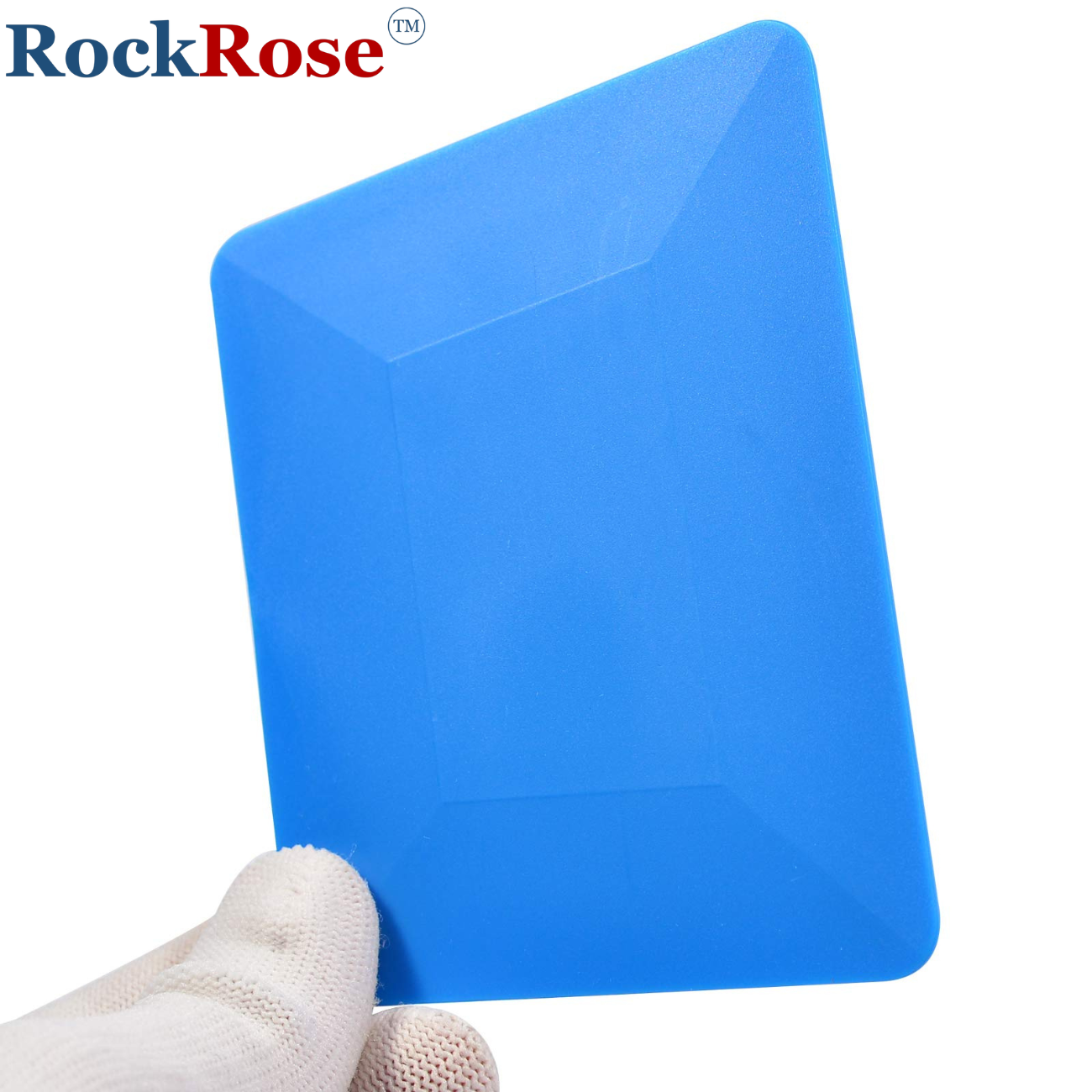 RockRose 4" Blue Hard Card Squeegee – Vinyl / Tint / PPF Tool