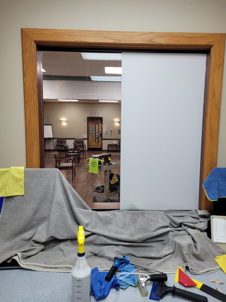 Frosted Window Privacy Film – UV Blocking, Decorative Stained Glass Effect | RockRose