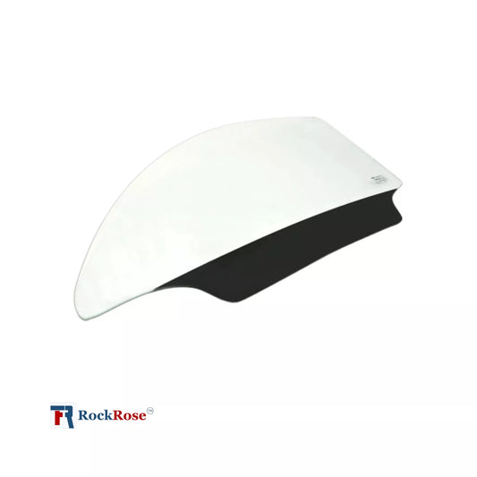White and black fin on a white background with RockRose logo.