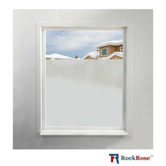 Frosted Window Privacy Film – UV Blocking, Decorative Stained Glass Effect | RockRose