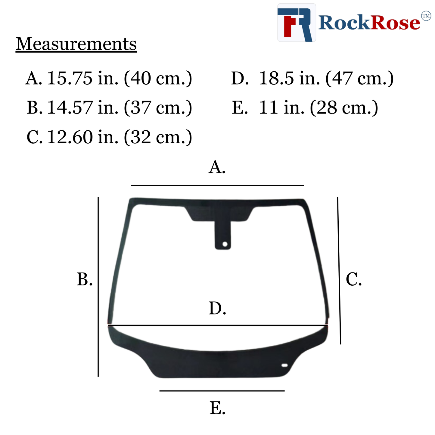 RockRose Demonstration Windshield Glass Model - Automotive Display & Training Prop