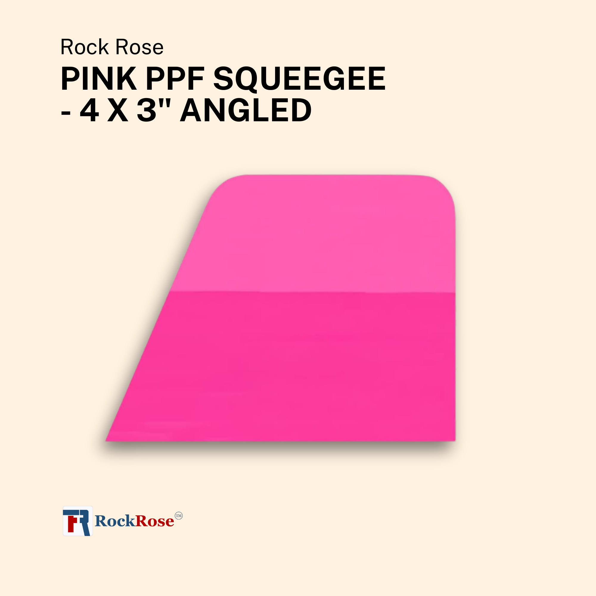 Pink PPF Squeegee - 1x3 with rounded corner