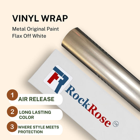 RockRose Vinyl Wrap Metal Original Paint Flax Off-White
