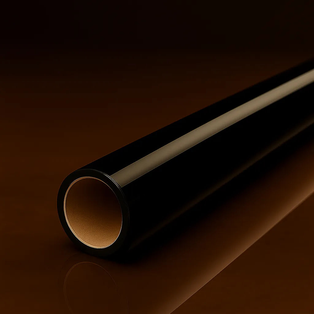 RockRose Ultra Gloss TPU black paint protection film for cars, self-healing, UV resistant, hydrophobic, and scratch-proof with strong adhesive.