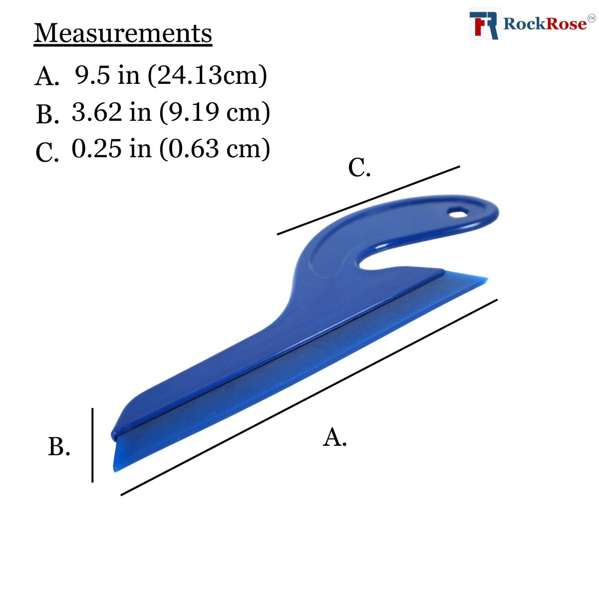 3.6" × 9.2" Vinyl - Tint Film Squeegee