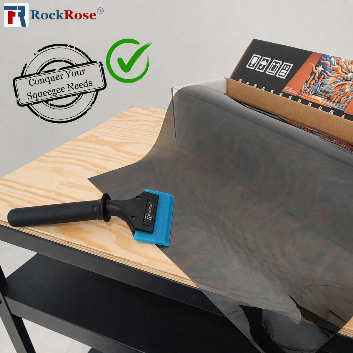 Durable Reinforced Plastic Tool Handle with Squeegee – 8.8″ Ergonomic Replacement for Shovels & Tools