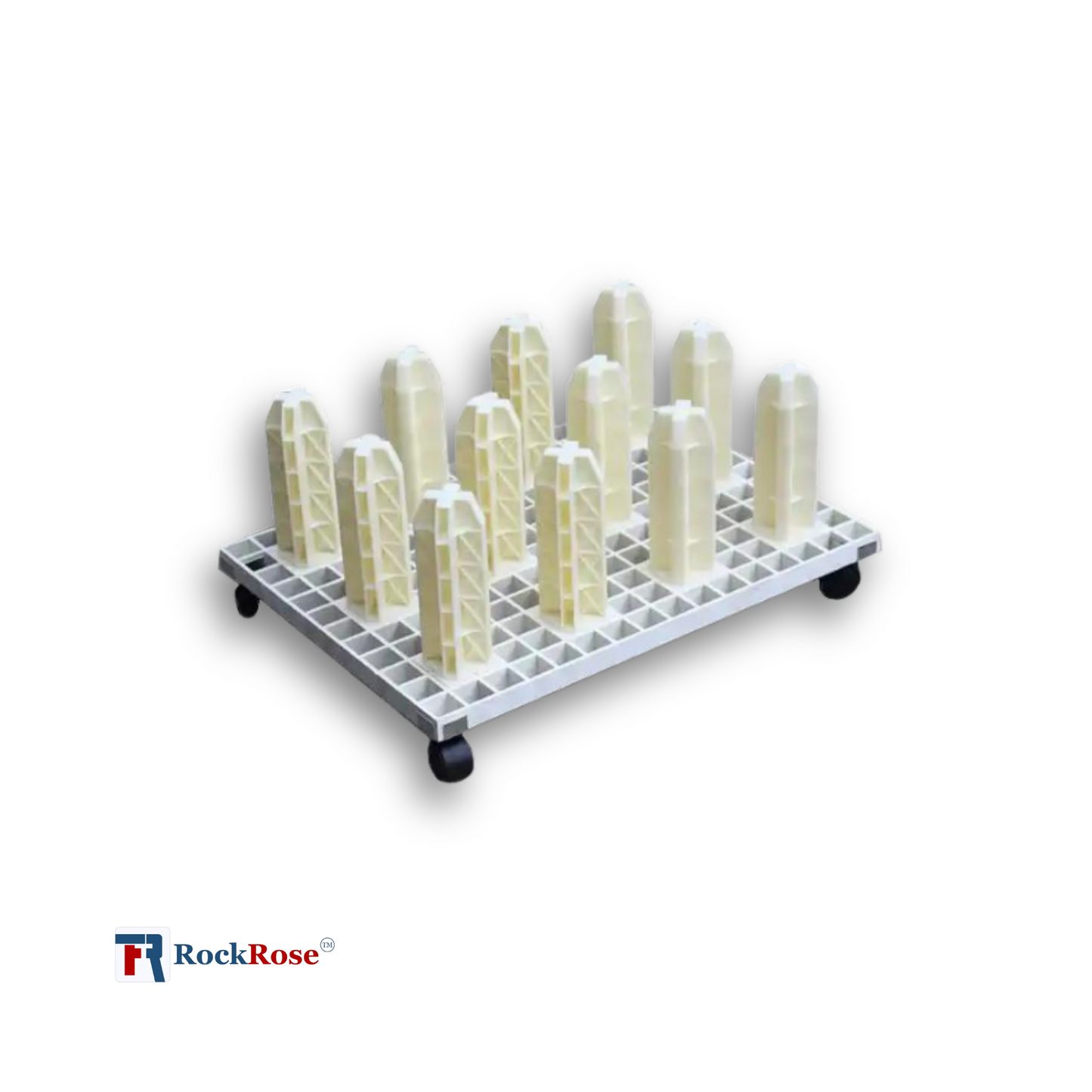 Mobile Vinyl Roll Dispenser Cart – Heavy-Duty, Swivel Wheels