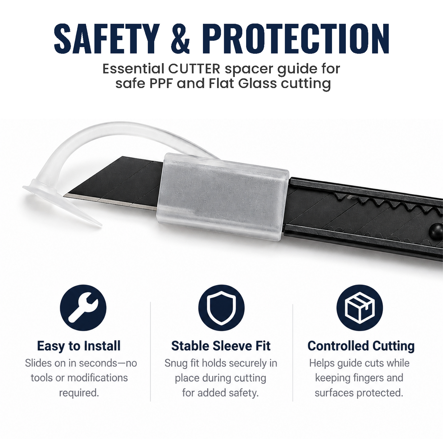 RockRose Precision Window Tint Cutting Shield – 2-Pack Safety Cutting Tool for Car Window Tint, Vinyl Wrap & PPF Installation