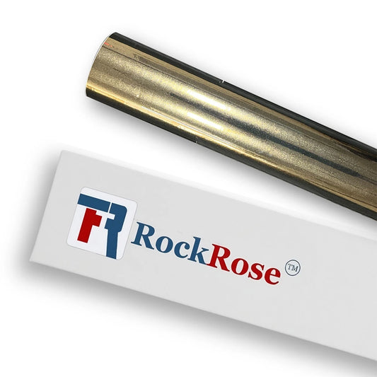 Roll of gold foil with RockRose branding on a white background color charm tungsten gold