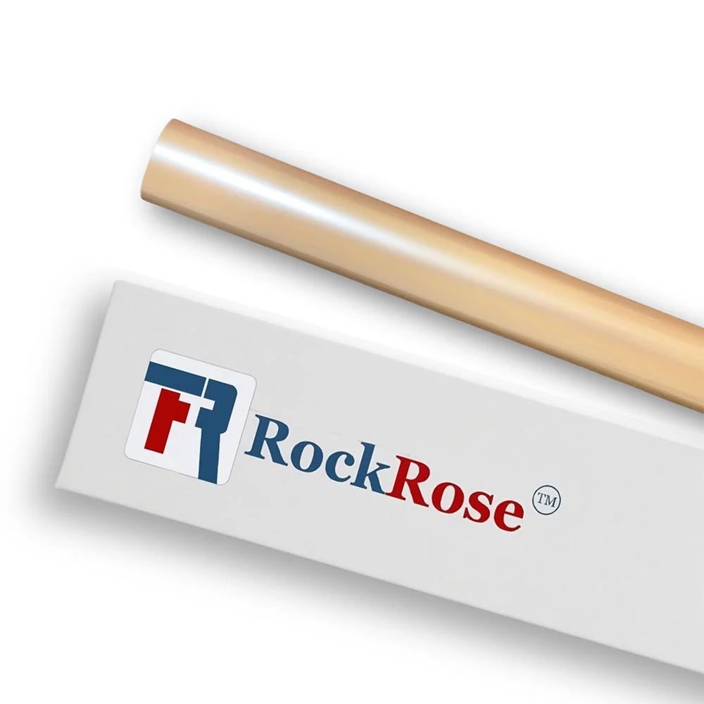 Gloss metallic paint light khaki with RockRose branding on a white background