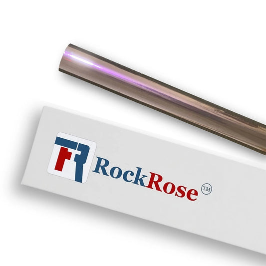 Roll of yellow material with RockRose branding on a white background metal original paint indigo