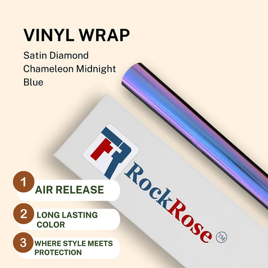 Satin Diamond Chameleon – Midnight Blue Color-Shifting Vinyl Wrap