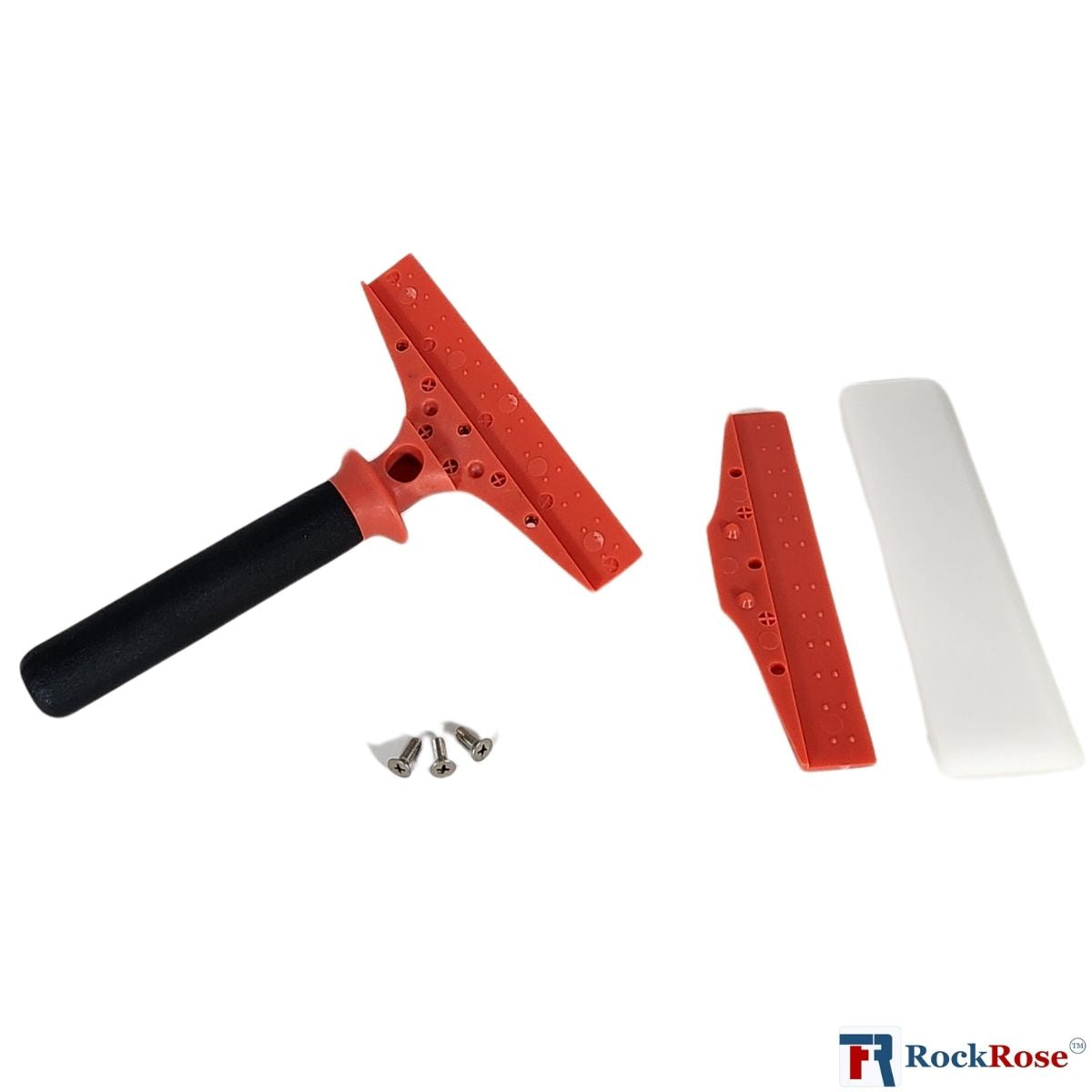 two piece red squeegie tool from rock rose film