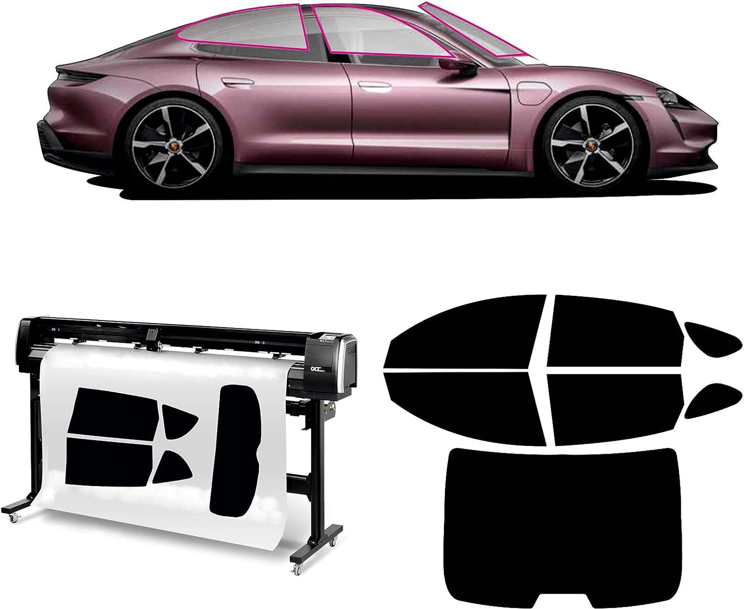 RockRose Nano Ceramic Pre-Cut All-Window Tint Film Kit – UV & Heat Blocking, Full DIY Set