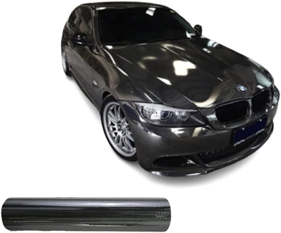 Brushed Chrome Vinyl Wrap Film – Self-Adhesive Air-Release Automotive Wrap (DIY Roll)