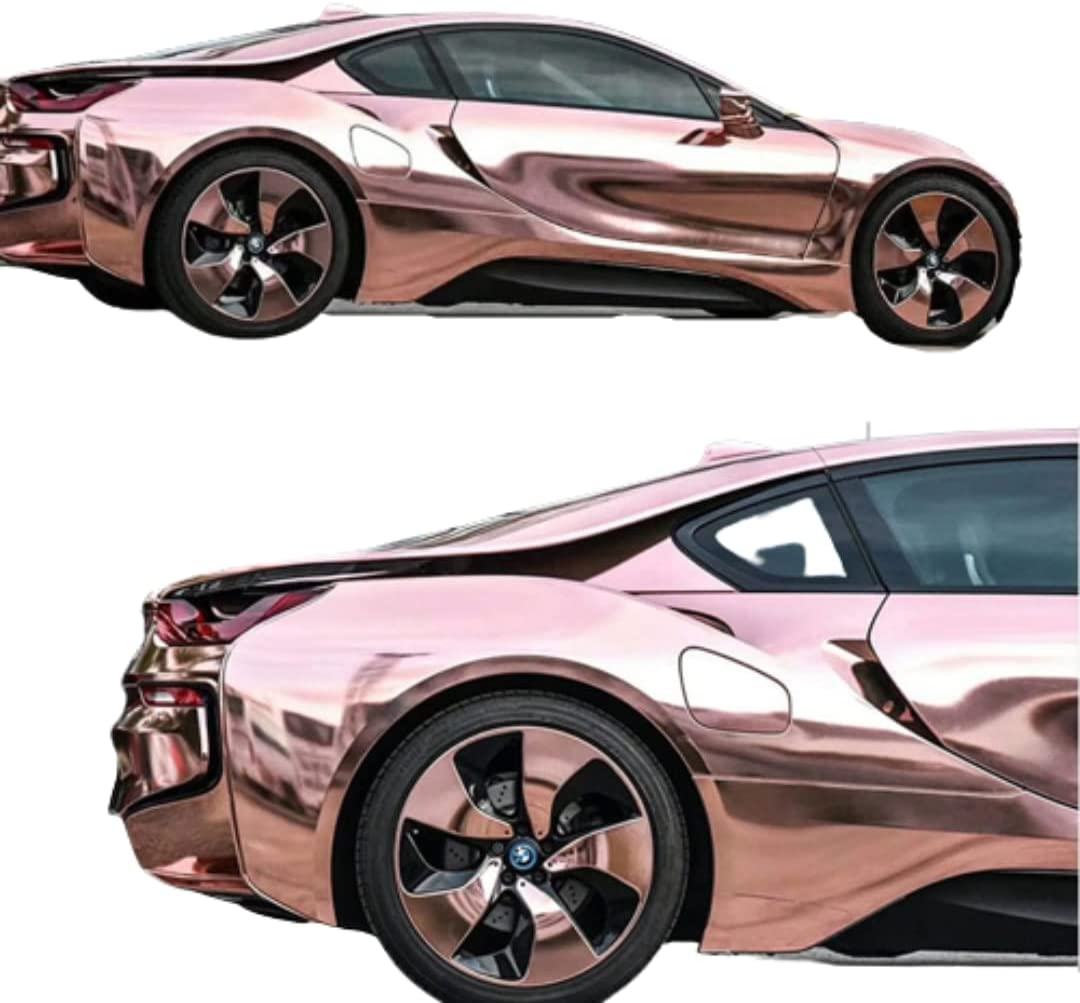 Brushed Chrome Vinyl Wrap Film – Self-Adhesive Air-Release Automotive Wrap (DIY Roll)