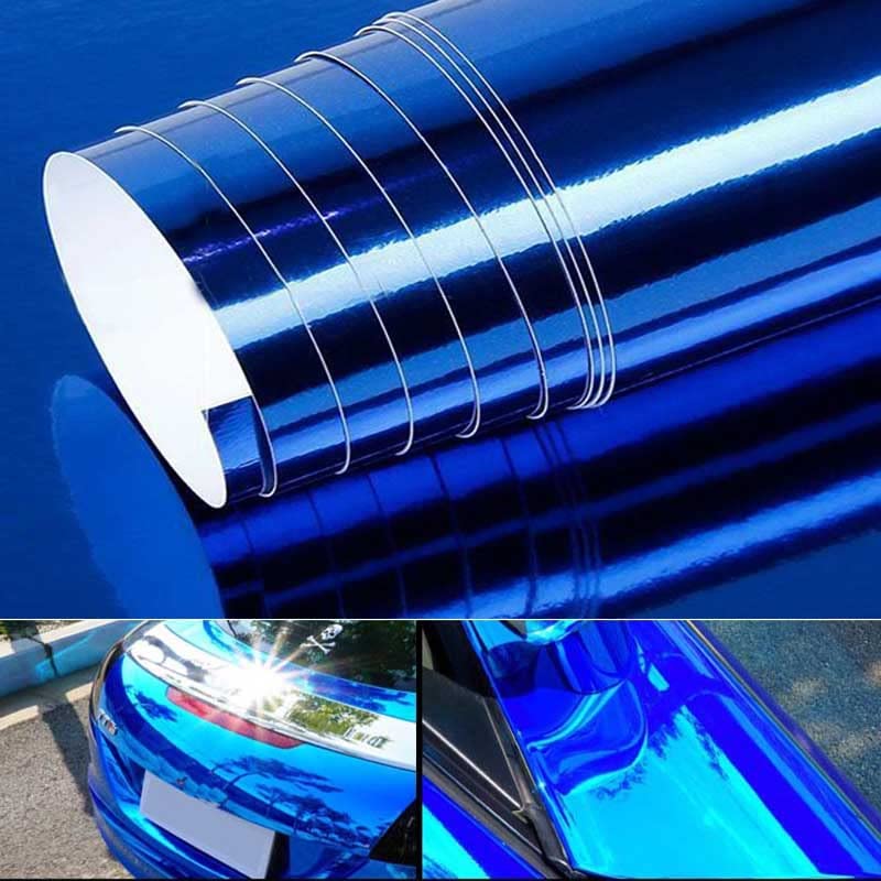 Brushed Chrome Vinyl Wrap Film – Self-Adhesive Air-Release Automotive Wrap (DIY Roll)