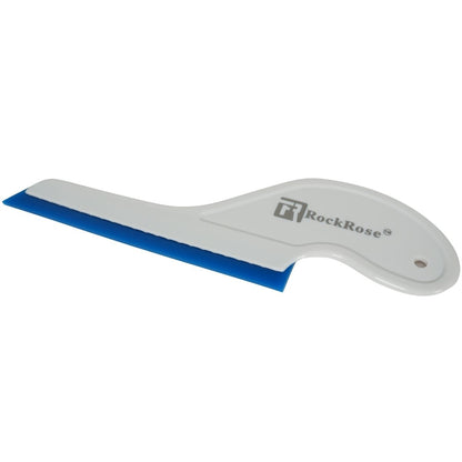 6-Inch Long Reach Triangular Scraper Squeegee with Silicone Blade for Windshield: Effortless Residual Water, Dust, Snow, and Ice Removal (Blue)