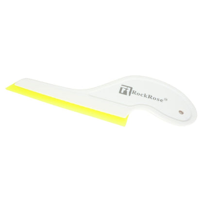 6-Inch Long Reach Triangular Scraper Squeegee with Silicone Blade for Windshield: Effortless Residual Water, Dust, Snow, and Ice Removal (Yellow)