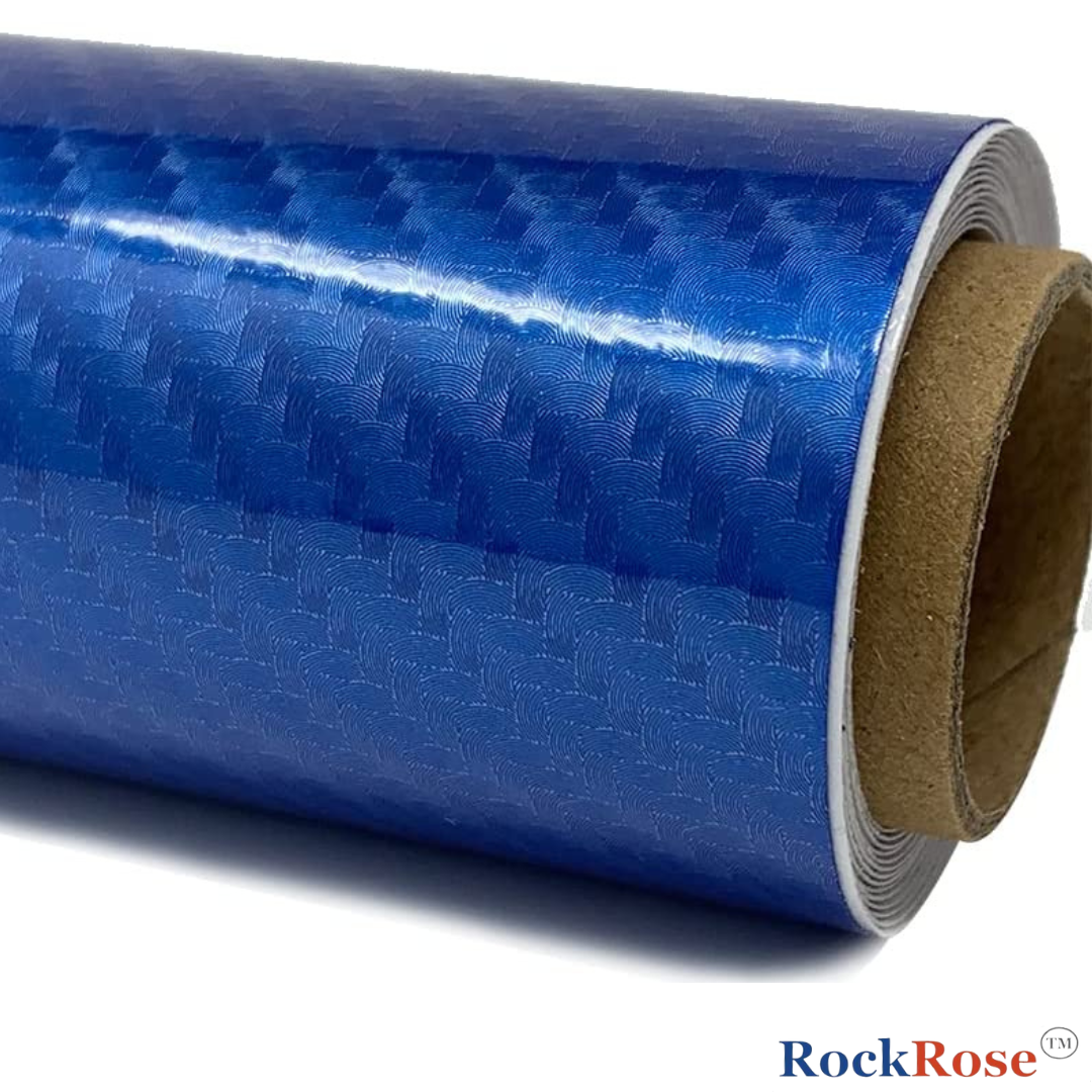 Rockrose 7D Carbon Fiber Vinyl Wrap with Twill Weave Style - Carbon Fiber Vinyl Wrap for Cars with Air Release Feature for Installation - Self-Adhesive Vinyl Car Wrap