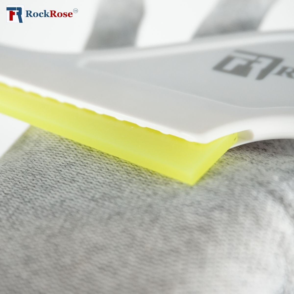 6-Inch Long Reach Triangular Scraper Squeegee with Silicone Blade for Windshield: Effortless Residual Water, Dust, Snow, and Ice Removal (Yellow)