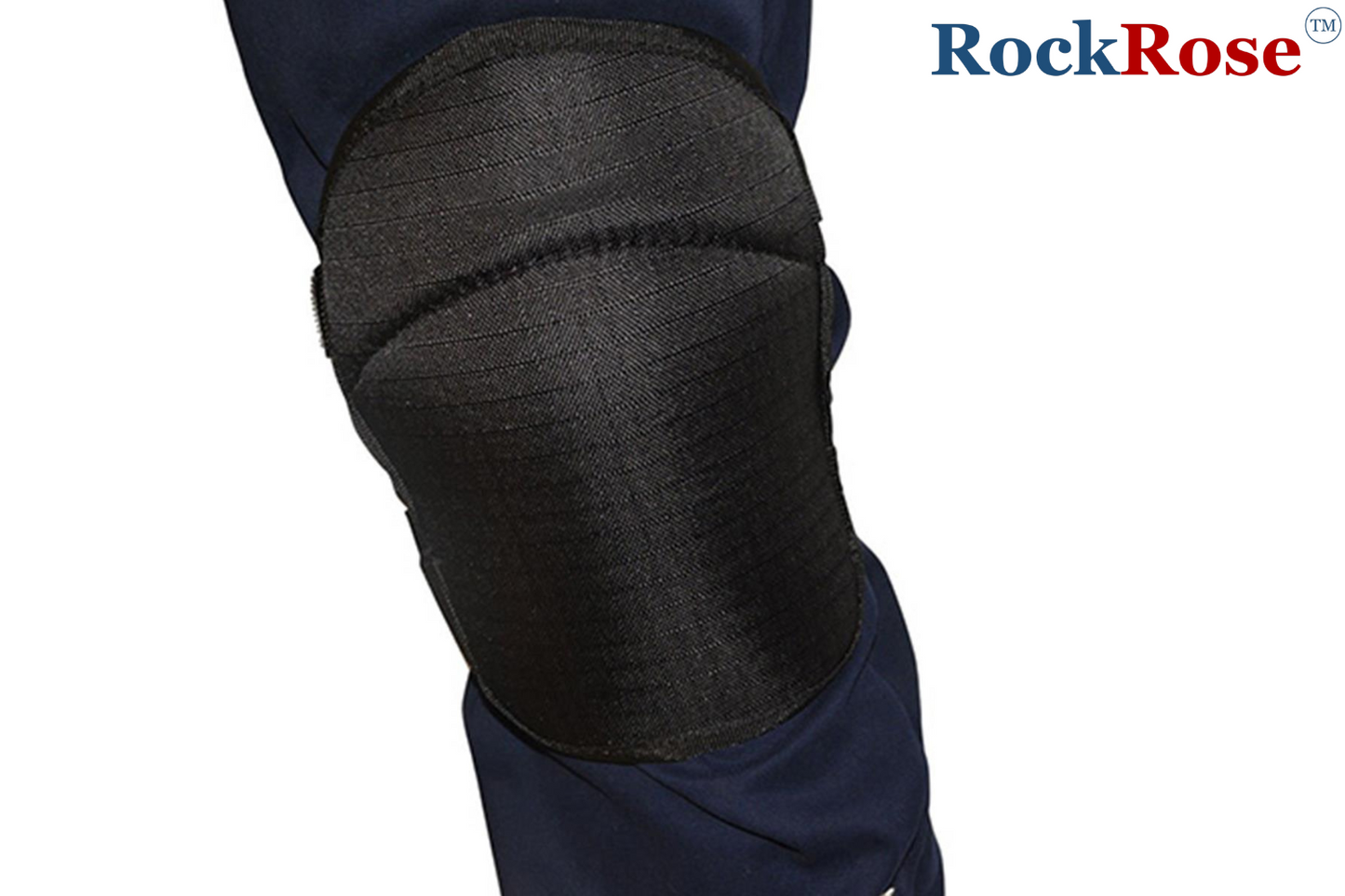 Rockrose Premium Adjustable Kneepad with Interior Padding - Adjustable Straps Work Kneepad for Comfortable Support - Synthetic Rubber Material Knee Brace with Breathable Feature