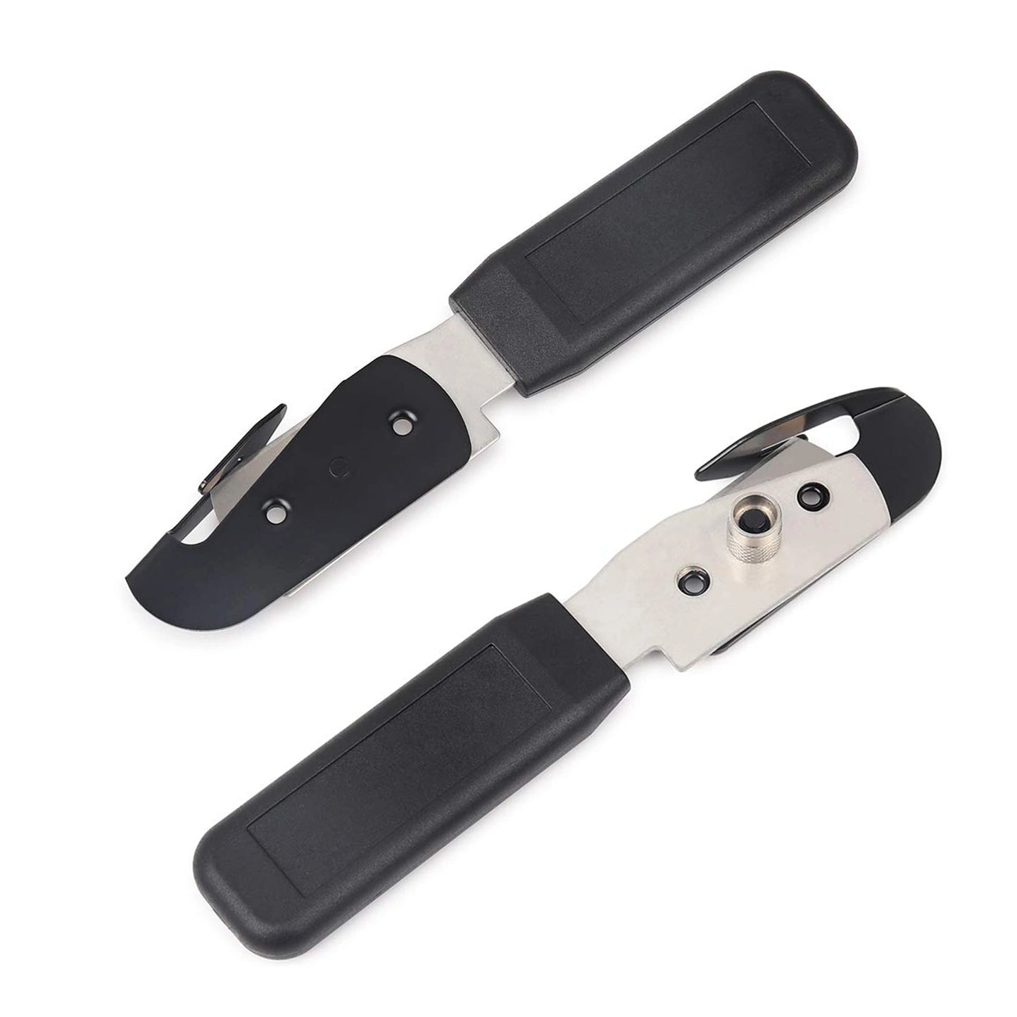 Two black-handled vinyl blade cutter side view on a white background