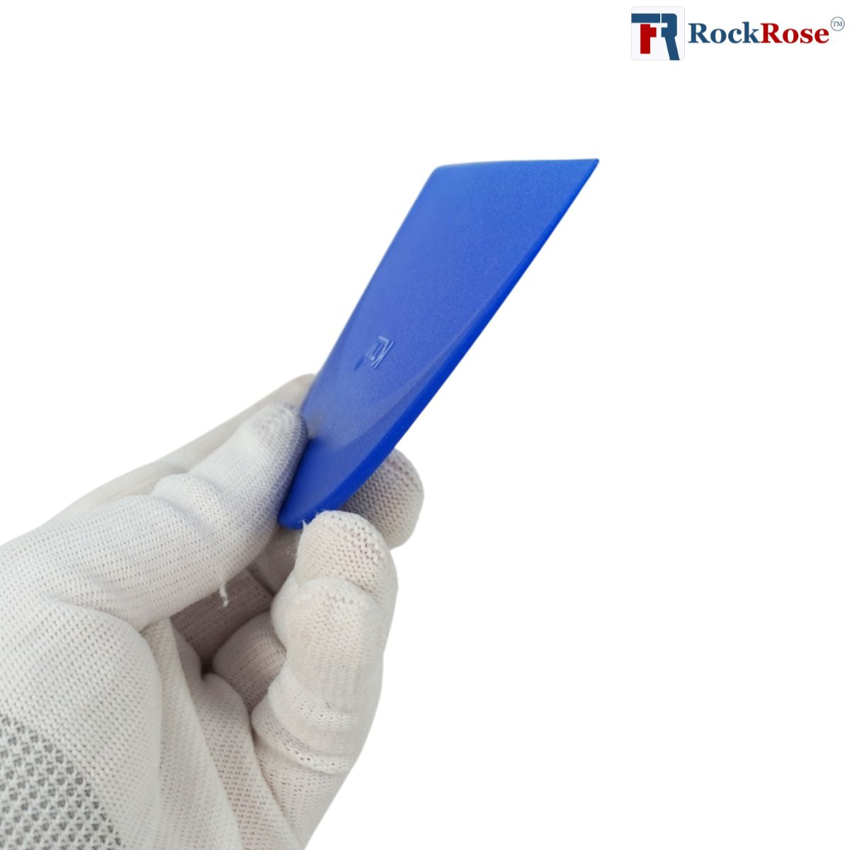 RockRose Smart Card Squeegee for Precision Application - Window Film Squeegee Card with Comfortable to Handle Feature - Tool for Precise Movements During Installations - Blue