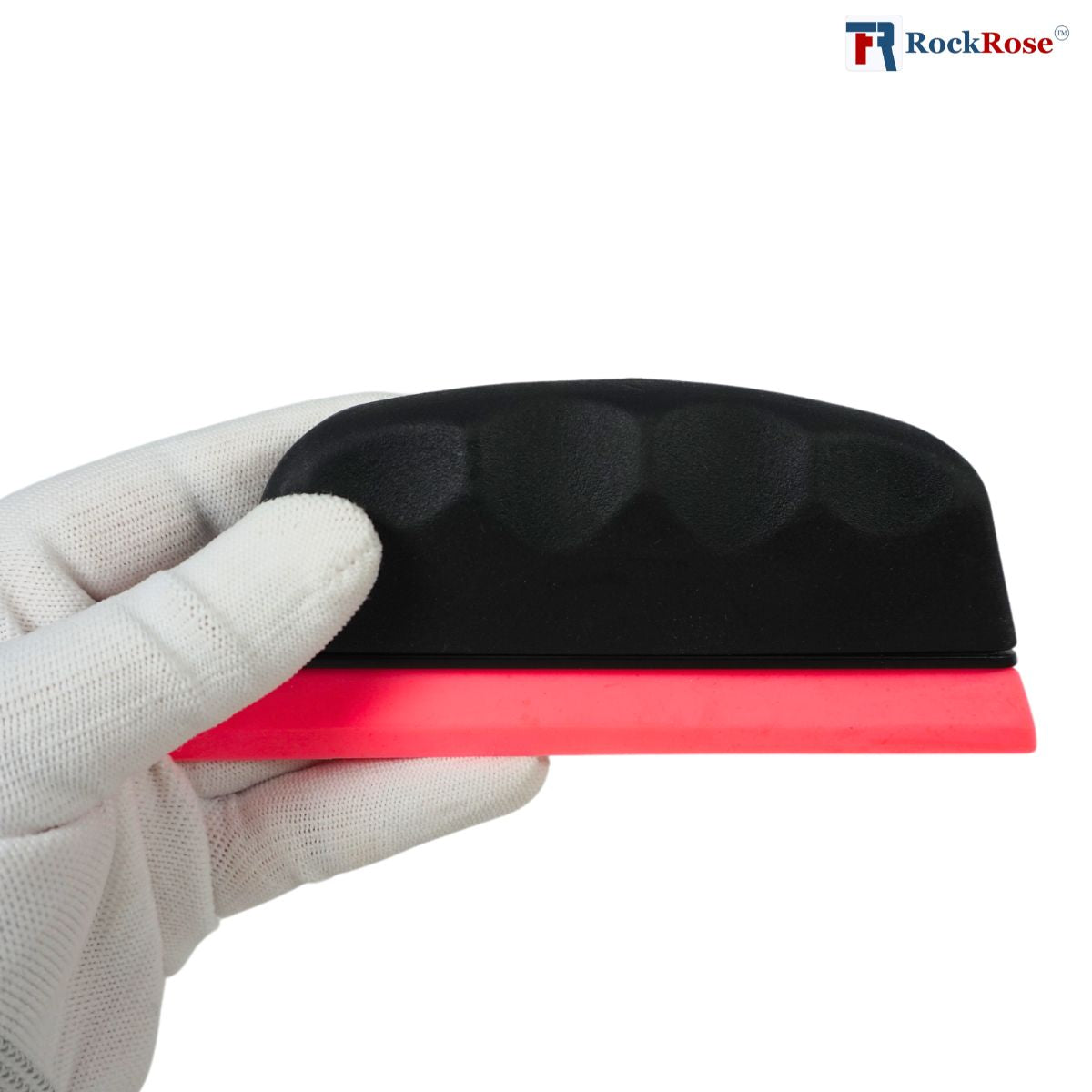 RockRose PPF Squeegee Rubber Blade Tool for Car Cleaning & Detailing - Comfortable Grip Hand Squeegee for Car Windows Tinting - Car Window Hand Squeegee for Vinyl Wrap Installation - Rubber Handle