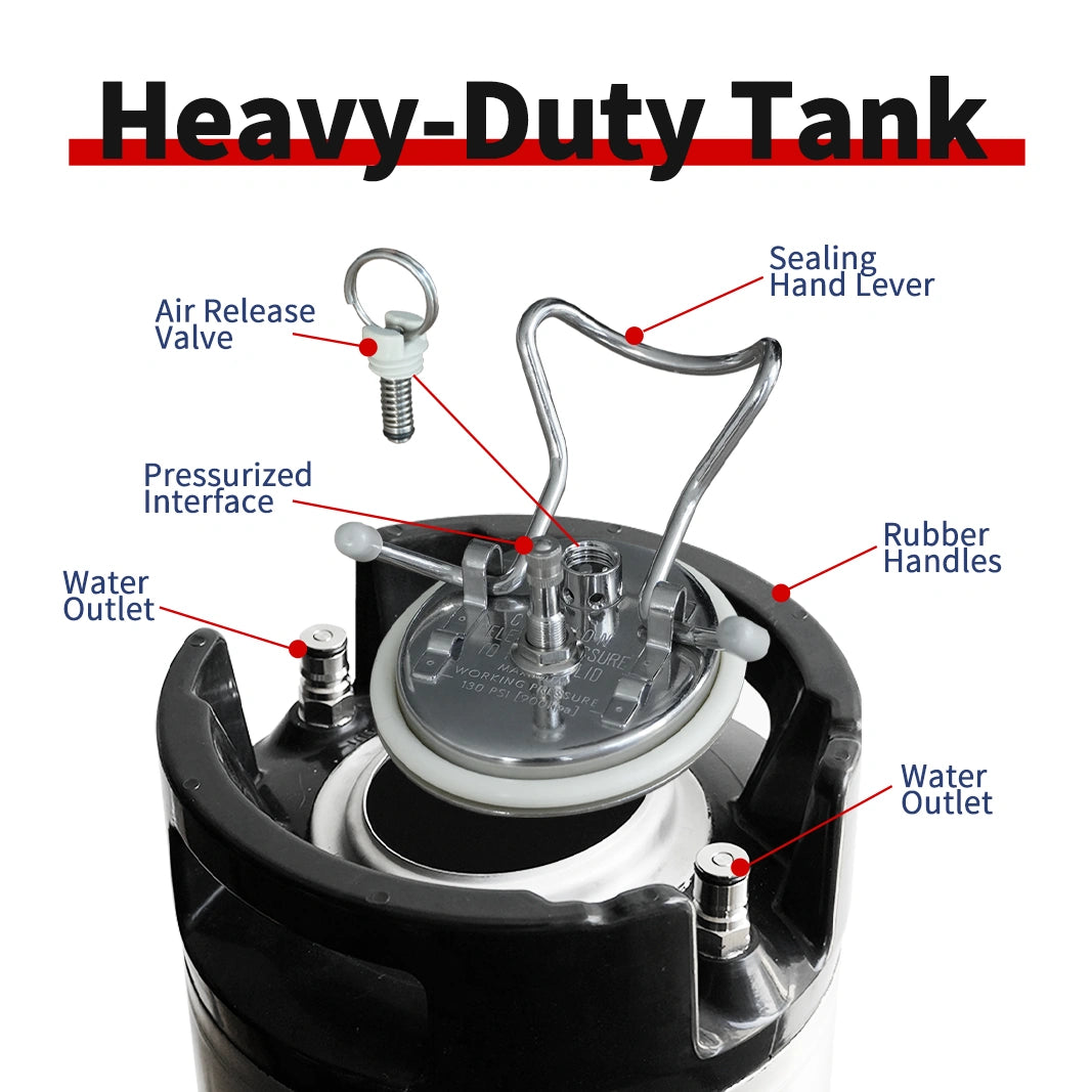 Stainless Steel Sprayer - Industrial-Grade Solution, Tint, PPF Installation Pressurized Tank Cylinder