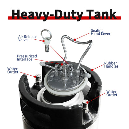 Stainless Steel Sprayer - Industrial-Grade Solution, Tint, PPF Installation Pressurized Tank Cylinder