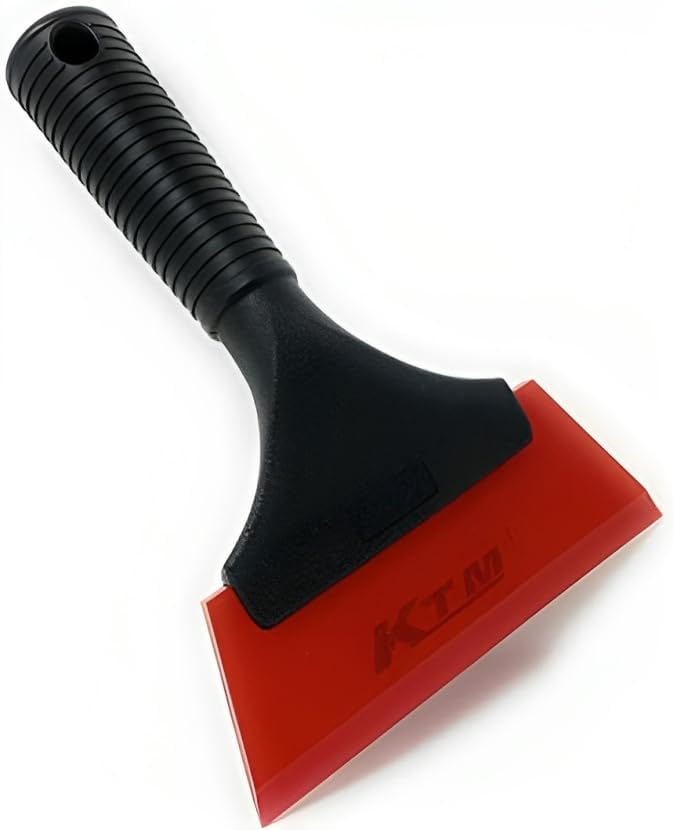 Red 5'' Rubber Squeegee - Best for Cleaning and Clear Armor Installation