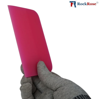 RockRose Pink PPF Squeegee Angled - 4 x 3 inches : Film Application Tool for Bubble-Free, Professional Finishes - Compact and Efficient Vinyl Wrapping Squeegee (2 Units)