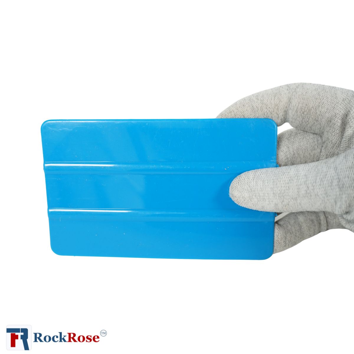 RockRose Card Squeegee for Precision Application - Window Film Squeegee Card with Comfortable to Handle Feature - Tool for Precise Movements During Installations - Blue